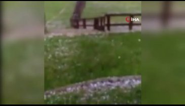 Bursa'da dolu kiraz ve çileğe büyük zarar verdi