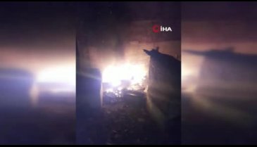 Bursa İnegöl'de iki kömürlük yangında küle döndü