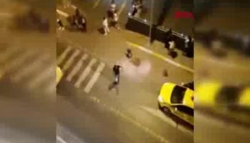 Yabancı uyrukluların kavgası sokağı savaş alanına çevirdi