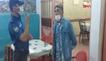 Bursa'da kıraathanelere maske ve sosyal mesafe denetimi