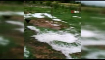 Bursa'da dolu çiftçileri vurdu