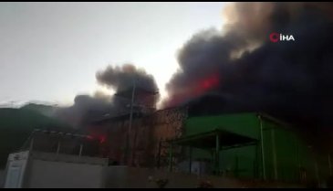 Nişasta fabrikasında büyük yangın