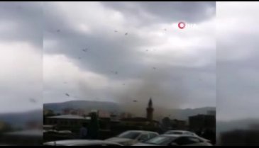 Erzurum'da korkutan hortum