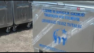 Bursa Mustafakemalpaşa'ya 500 adet çöp konteyneri hibe edildi