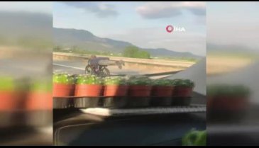 Bursa'da otobanda şoke eden görüntü