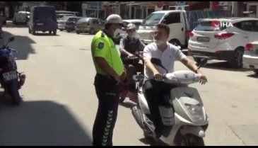 Bursa'da yeni aldığı motosikletiyle ters yöne girince ceza yedi