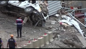 Selin vurduğu Yusufeli Barajı şantiyesi görüntülendi