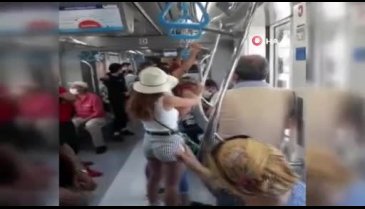Tramvayda maske gerginliği