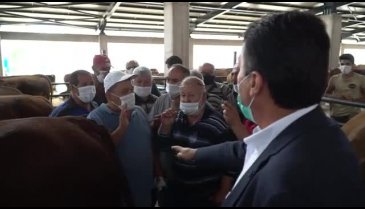 Bursa'daki dev tesiste ilk pazarlığı başkan yaptı