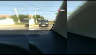 Bursa'da araçla kovalamacada korku dolu anlar