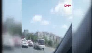 Düğün konvoyundan akılalmaz görüntüler
