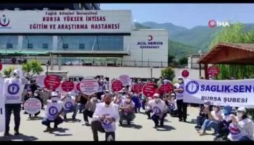 Bursa'da döner sermaye sistemini protesto ettiler, oturma eylemi başlattılar