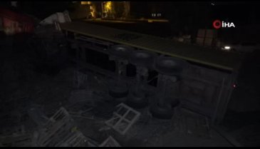 Bursa'da TIR ile kamyon fabrika bahçesine uçtu: 2 yaralı