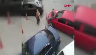 Kavgalı oldukları ailenin otomobilini böyle parçaladılar