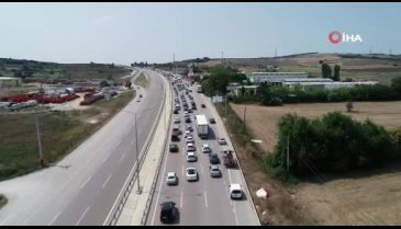 Bursa'da trafikte bayram yoğunluğu başladı