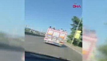 Bursa'da çocukların tehlikeli yolculuğu