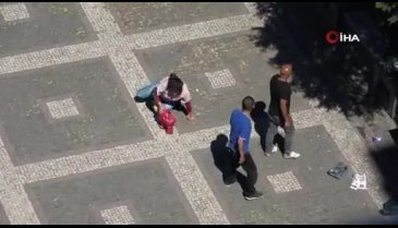Parkta alkol alan şahıslar ortalığı birbirine kattı