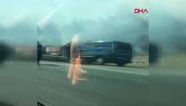 Bursa İstanbul karayolunda yangın!