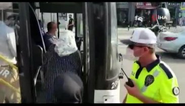 Bursa'da maske denetimi