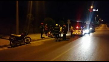 Kaldırıma çıkan motosikletten düşen 1 kişi hayatını kaybetti