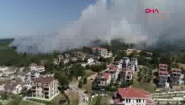 Bursa Nilüfer'de orman yangını (DRONE)