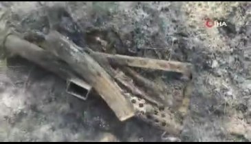 Bursa'da yanan ormanlık alanda otomatik tüfek bulundu
