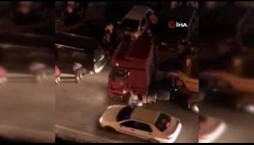 Bursa'da alkollü tır şoförü dehşeti yaşattı o anlar kameraya yansıdı