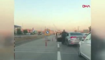 Bursa - Balıkesir karayolundaki kavga kamerada