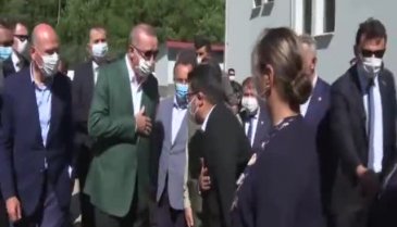 Cumhurbaşkanı Erdoğan selin vurduğu Giresun'da