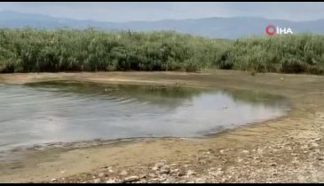 Bursa İznik Gölündeki kuraklık korkutuyor