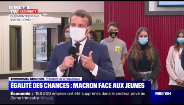 Salgın tedbirlerini anlatırken maskesini çıkaran Macron tepki çekti
