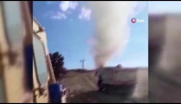 Kum üzerindeki hortum işçileri korkuttu