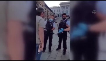 Alman polisinden engelli kişiye şiddet