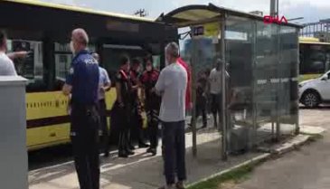 Bursa'da belediye otobüsünde maske kavgasında kan aktı