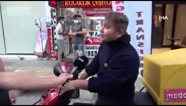 Maskesiz şahıstan polise tehdit