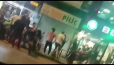 İki grubun birbirine girdiği anlar kamerada