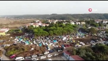 Kamp yapan gençlerin festivali pes dedirtti