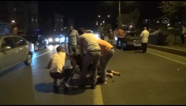 Bursa'da otomobilin çarptığı motosikletli yaşlı çift ağır yaralandı