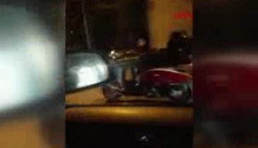 Bursa'da motosikleti sırtüstü yatarak sürdü