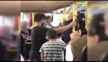 Halk otobüsünde 'maske' kavgası! Kadın tokat attı, adam tükürdü