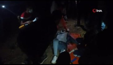 Takla atan otomobil yandı: 3 yaralı son anda kurtuldu