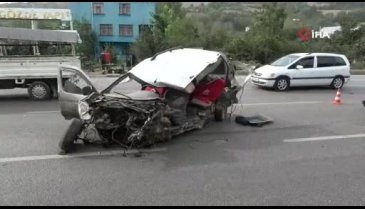 Parçalara ayrılan araçtan sağ çıktı