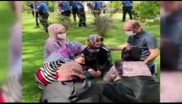 Adliye bahçesinde yürek yakan feryat