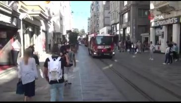 İstanbul Taksim'de yangın paniği