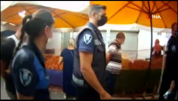 Zabıta müdürüne saldırı anı kameralara yansıdı
