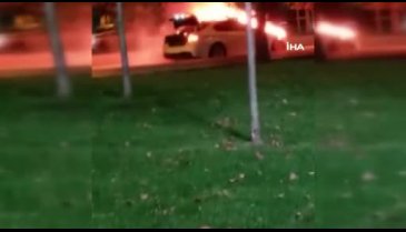Lüks otomobil alev topuna döndü