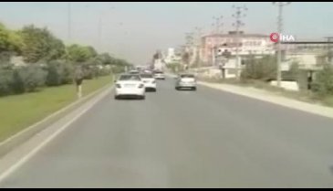 Trafikte makas atarken polis kamerasına yakalandı