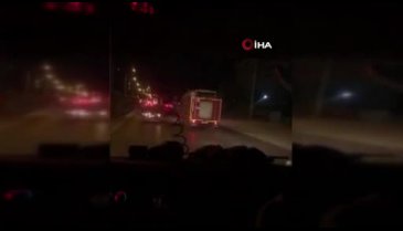 Akaryakıt istasyonuna yakın alanda depo yangını