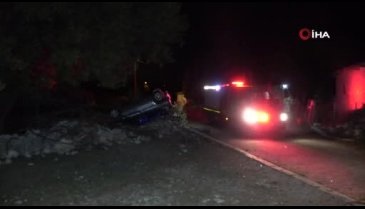 Otomobiliyle bahçeye uçan sürücü hayatını kaybetti