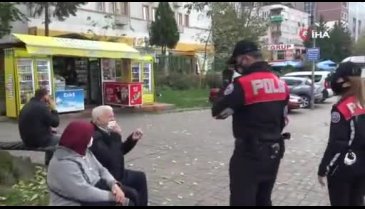 Bursa'da yasak saati dışarı çıktı, polis konuşmasıyla herkesi şaşırttı